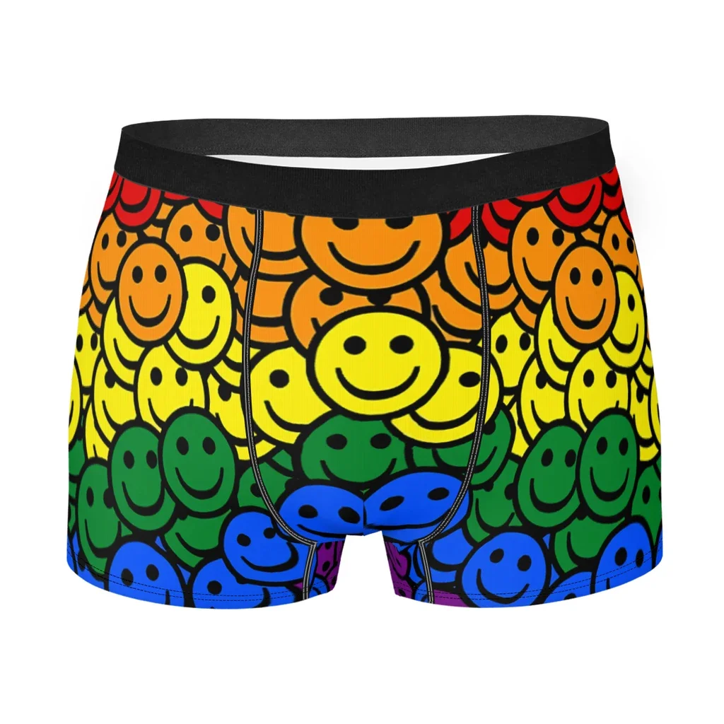 Smile Pride Edition LGBT Underpants Homme Panties Men's Underwear Print Shorts Boxer Briefs