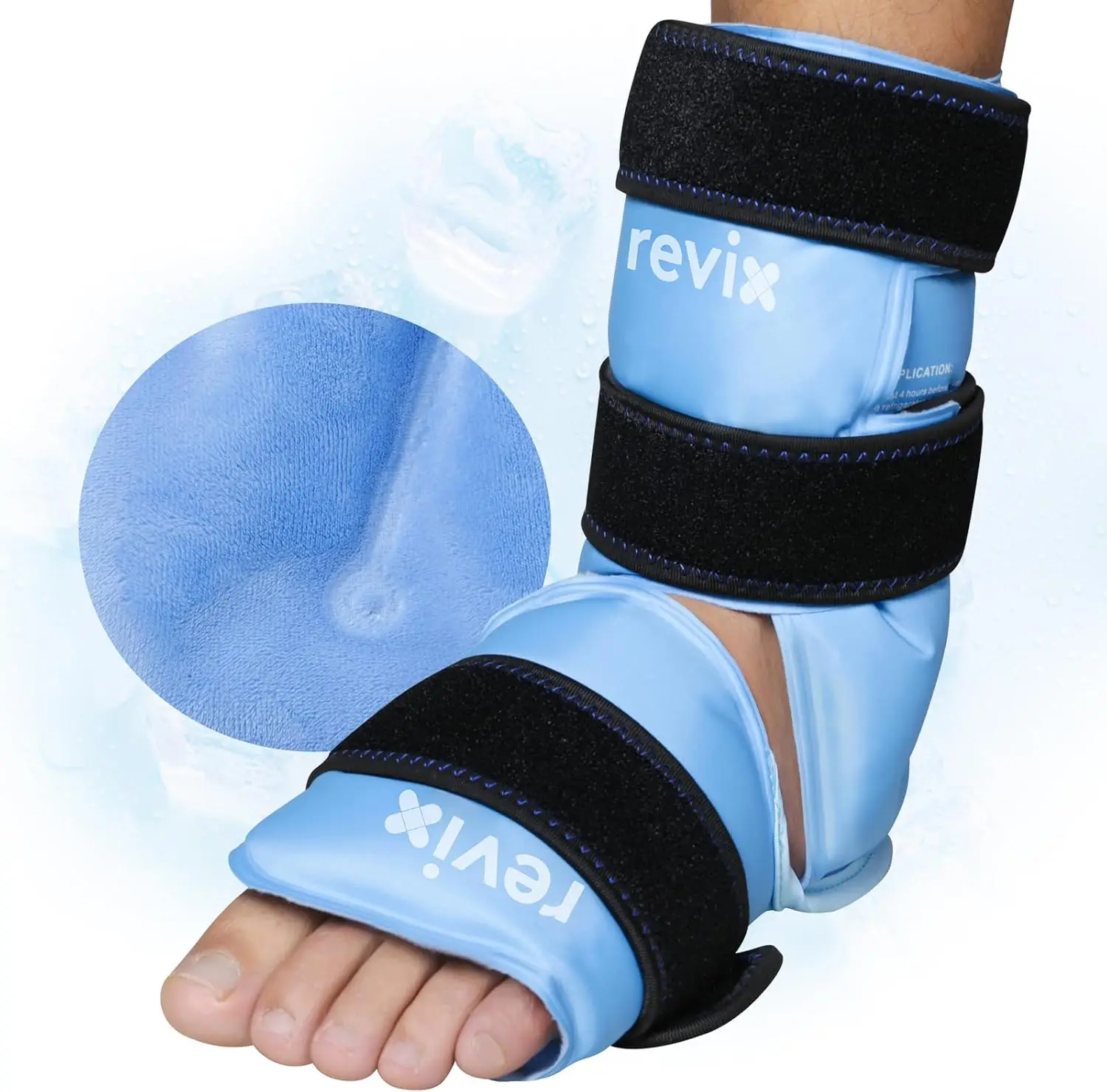 

Reusable Ankle Ice Pack Wrap for Foot Pain Relief, Achilles Tendonitis, Plantar Fasciitis, Sprained Ankles and Heels