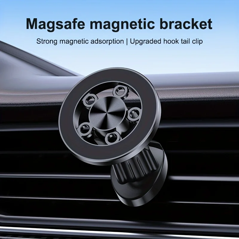 2026 New Car Vent Magnetic Mount, Strong Magnetic Adsorption, Clip Installation, 360° Rotation, Scratch-Resistant Vent, Universal Compatibility, Travel-Friendly