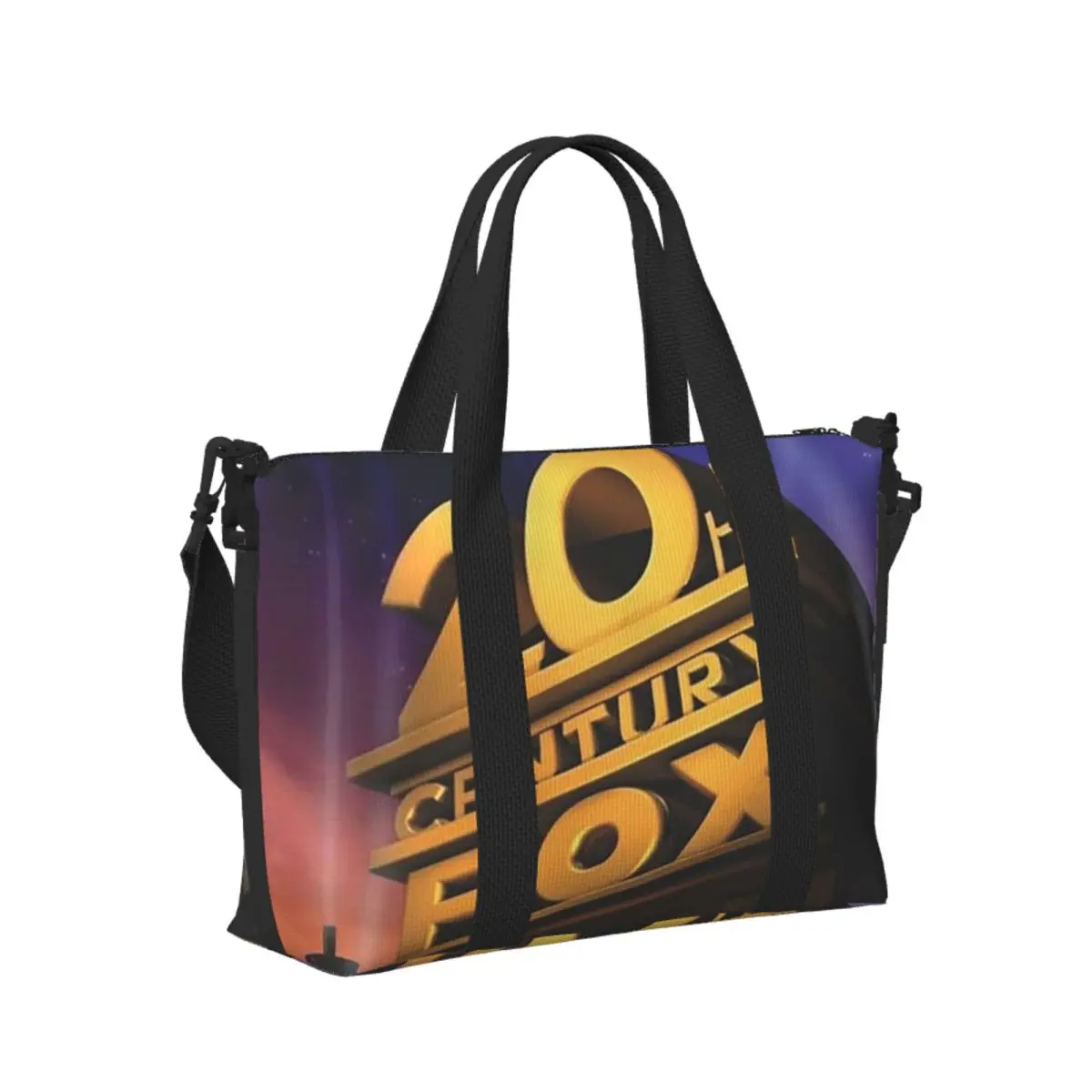 

Custom 20th Century Fox Classic Beach Travel Bag Large Capacity Tote Bags for Gym Sport Women Shopping Duffle Shoulder Bag