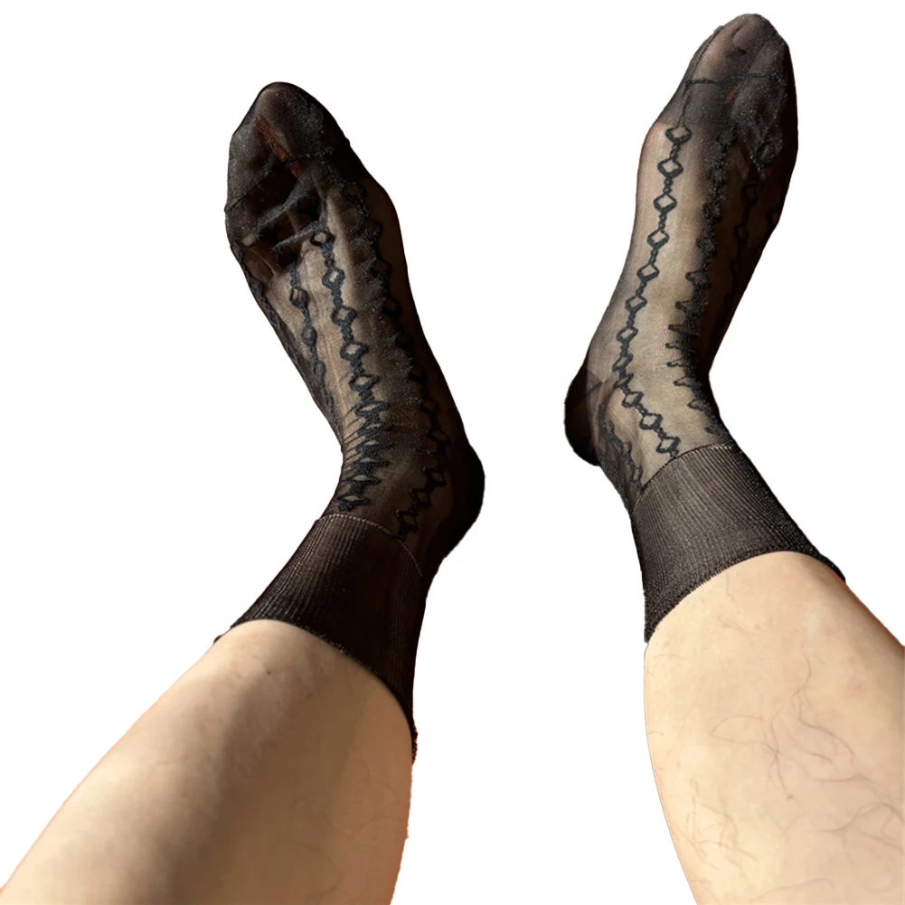

Breathable Tube Socks For Men Breathable Mens Business Socks Wine Red Formal Dress Stockings Brand New Condition