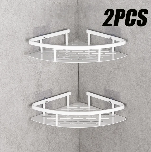 2 Stück Bad Regal Küche Lagerung Veranstalter Aluminium legierung Shampoo Rack Dusch regal Bad zubehör kein Bohr regal