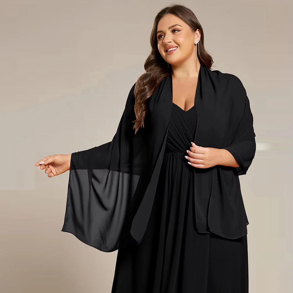BAZIIINGAAA Elegant Chiffon Shawl for Special Occasions