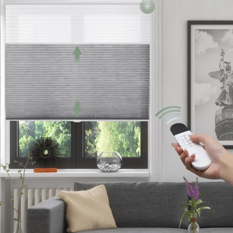 

Hot Selling Double Cell Fabric UV Protection Tuya Wifi App Control Automatic Day Night Dual Cellular Shades For Window Blinds