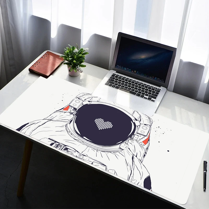 Mouse Pad Laptop Rubber Extended Desktop Mat Computer Gamer Outer Space Astronauts Mousepad PC Gaming Accessories Keyboard Pad