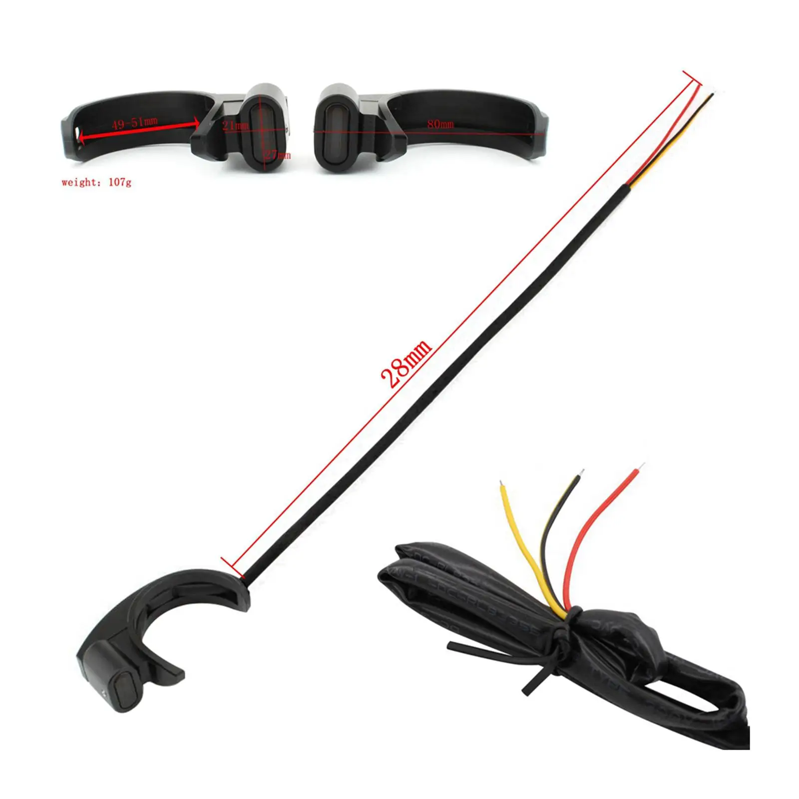

Motorcycle LED Front Fork Mounted Side Turn Signals Accessory Aluminum Alloy Lamp for Night Riding