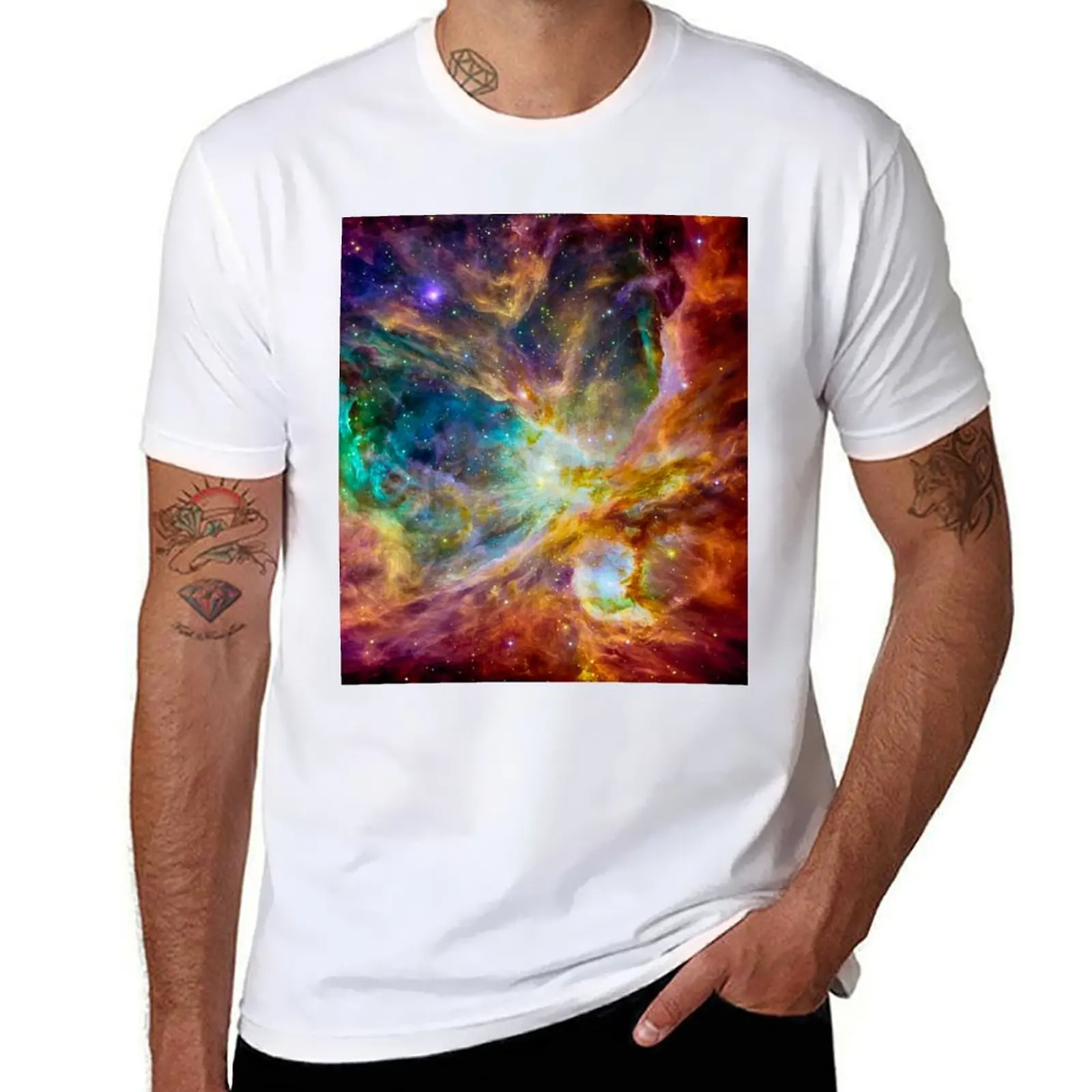 Where the stars are born colorful Orion painting T-Shirt Louboutins korean fashion tees anime figures Men's t shirts