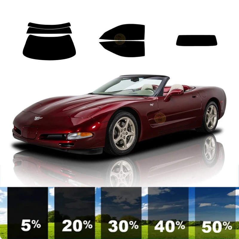 

precut Removable Window Tint Film Car 100%UVR 5%-70%VLT Heat Insulation Carbon ﻿For CHEVROLET CORVETTE 2DR CONVERTIBLE 1998-2004