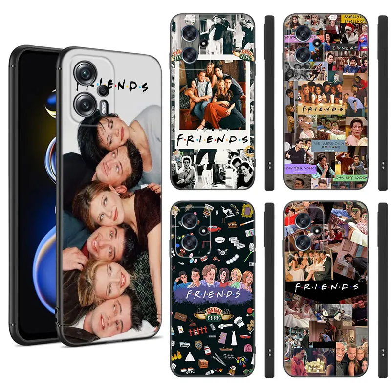 Best Friends Together Black Silicone Phone Case For Xiaomi POCO X3 X4 NFC F3 F4 GT F5 M3 M4 M6 X5 X6 Pro 5G C55 C65 M5