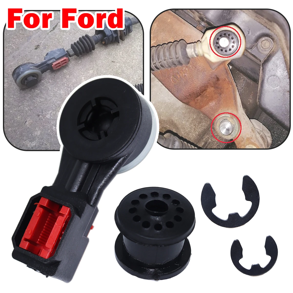 For Ford Fiesta Fusion Focus C-Max Shifter Cable Bushing Change Cable Collet End Clamp Grommet Gearbox Linkage Lever End Repair