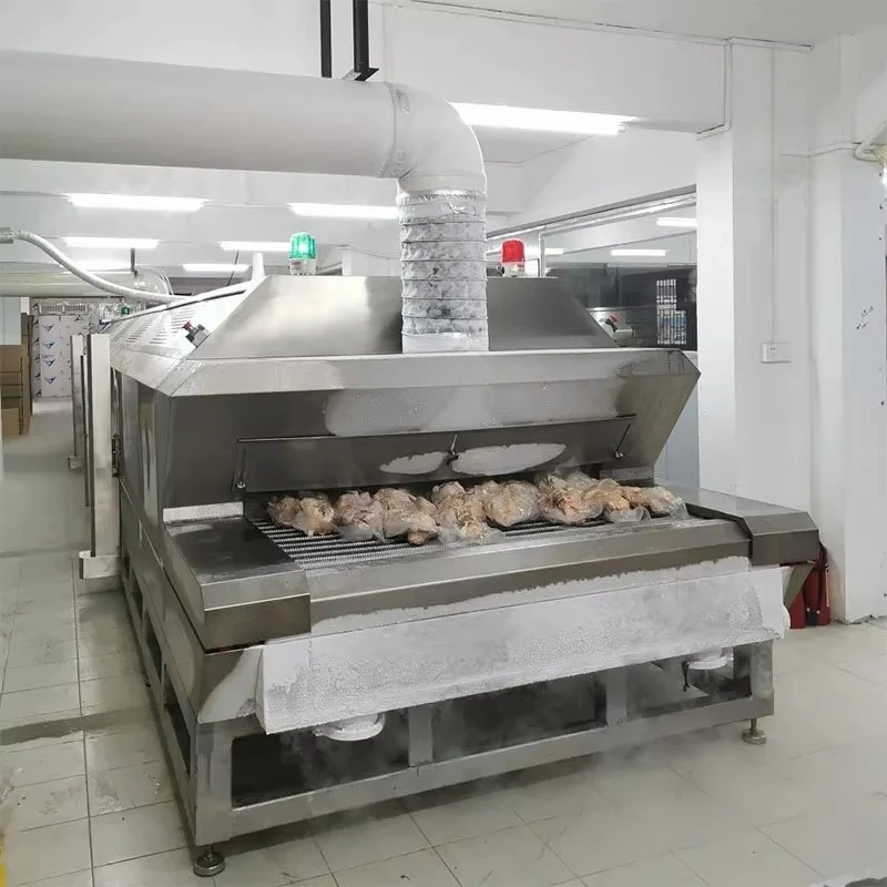 IQF Quick Freezing Tunnel Small Liquid Nitrogen Fast Freezer for Ice Cream Chicken Shrimp Fruit Durian Strawberries Custom