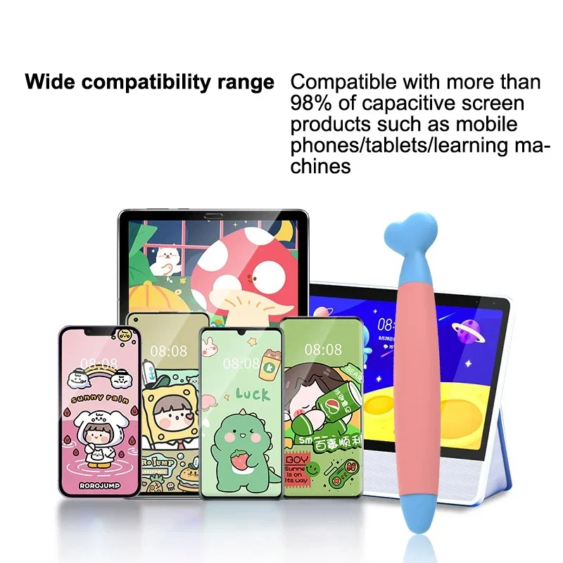 

Cute Touch Screen Pen Stylus Silicon Writing Drawing Handwriting Touch Screen Pen For Kids Compatible With Tablet Phone For IPad