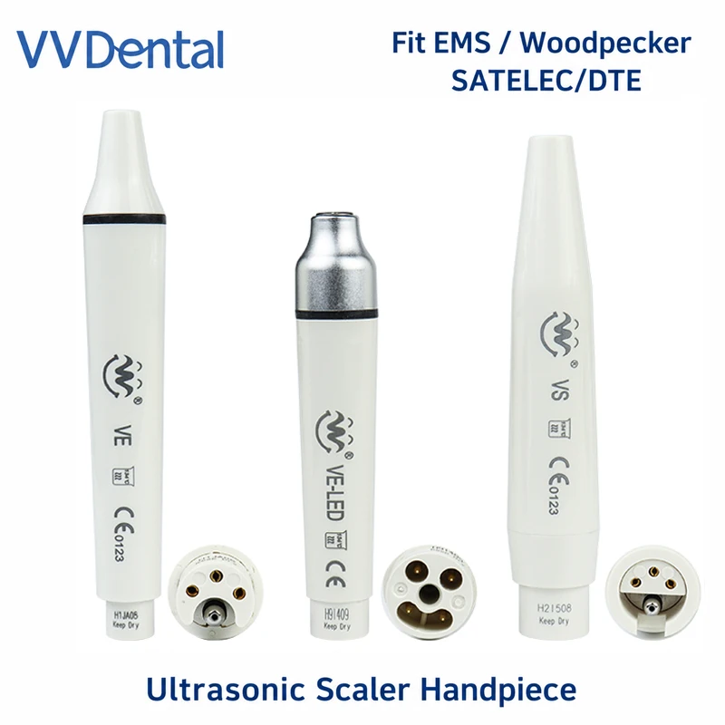 VVDental Ultrasonic Scaler Handpiece Fit WOODPECKER/EMS/ SATELEC/DTE 3 Model Ultrasonic Scaler Detachable Handle 135° Sterilized