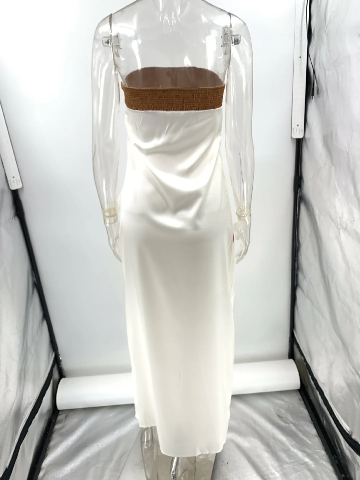 Sexy schulterfreies, figurbetontes Blumendruckkleid für Damen, Sommer, langes modisches Strand-Outfit, 2025, neue Ankunft, elegantes Freizeitkleid – Detail 7