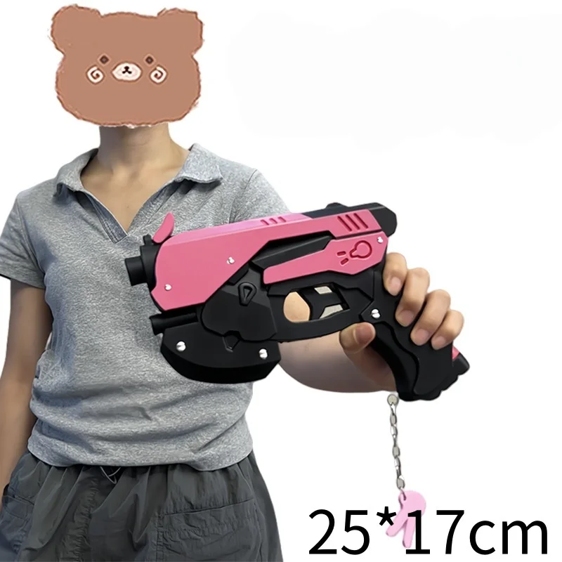 Pistolas modelo Cosplay OW Revólver pistola de choque armas de utilería D.Va seguridad PU goma Halloween sin disparo