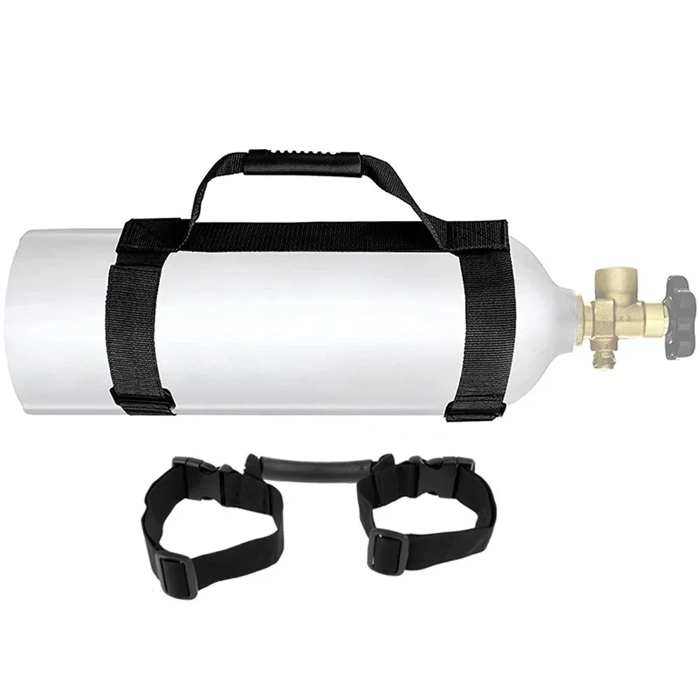 Portable Scuba Diving Tank Handle Air Cylinder Carrier Bottle Holder Strap Adjustable Water Sports Accessories