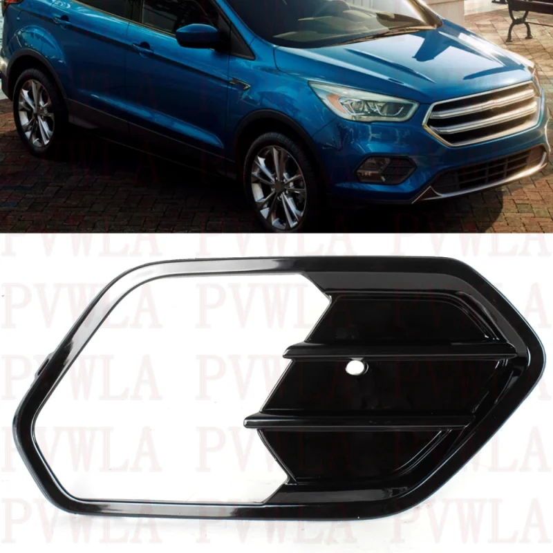 Couverture peinte par noir de calandre de feu antibrouillard de pare-chocs avant de côté droit GV5Z-17K946-AA/FO1039164 pour Ford Escape Kuga 2017 2018 2019