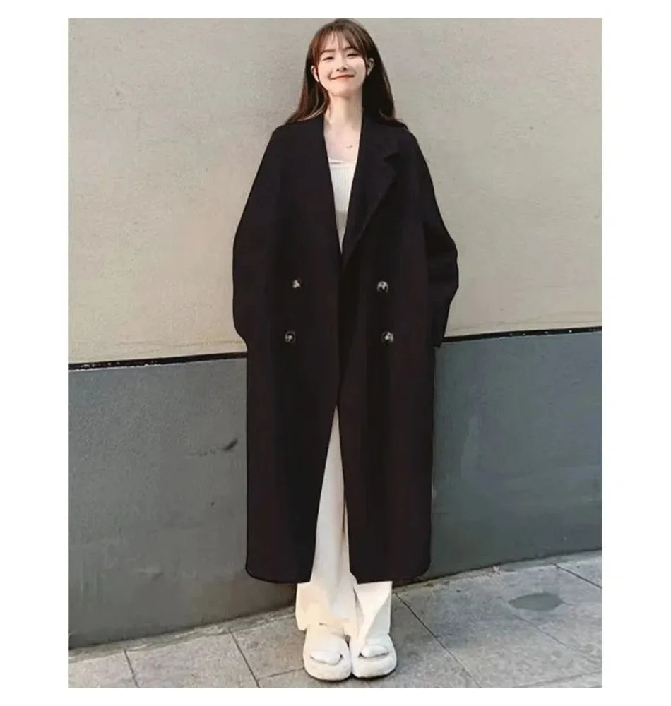 Explosive Woolen Coat Women's Autumn and Winter 2023 New Woolen Coat Small Popular Hepburn Style Korean