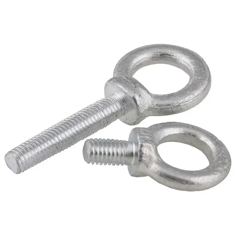 

OSnLpxEp 4pcs M10 White Zinc Plated Slipknot Bolt Lifting Eye Bolts Extended Eyebolt Ring Screws Screw 20mm-50mm length
