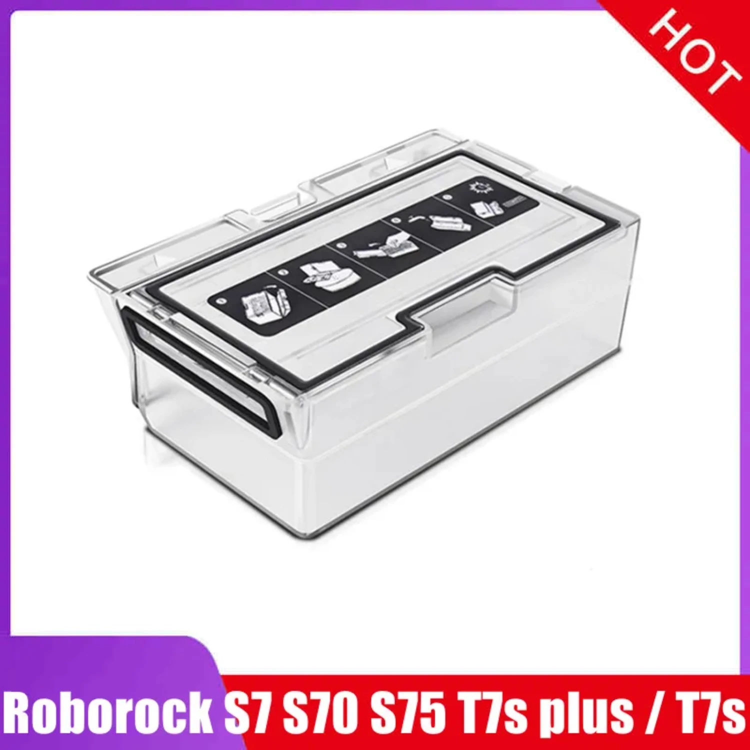 

Dust bin S7 S70 S75 T7s plus T7s G10 Dust Box Hepa Filter Spare Parts Robot Vacuum Cleaner Dust box Accessories
