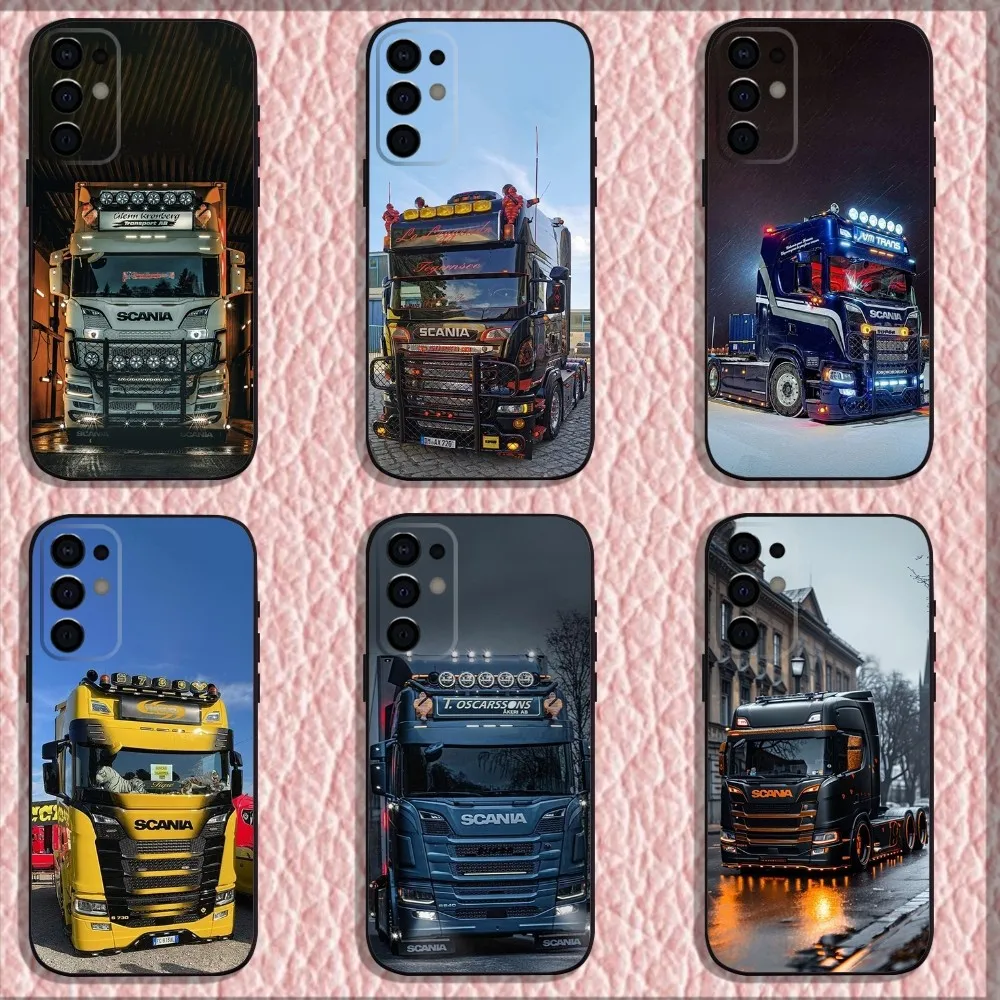 S-SCANIA Trucks SA-AB Phone Case For Samsung S24,S21,S22,S23,S30,Ultra,S20,Plus,Fe,Lite,Note,10,9,5G Black Soft Shell