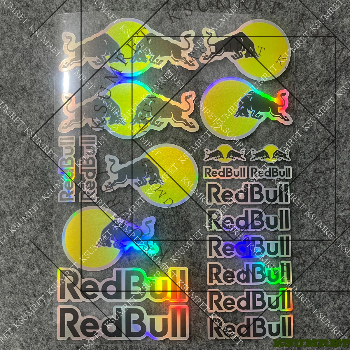 الليزر الفينيل ل ريد بول ملصق دراجة نارية خزان صائق خوذة شعار ملصقات مجموعة