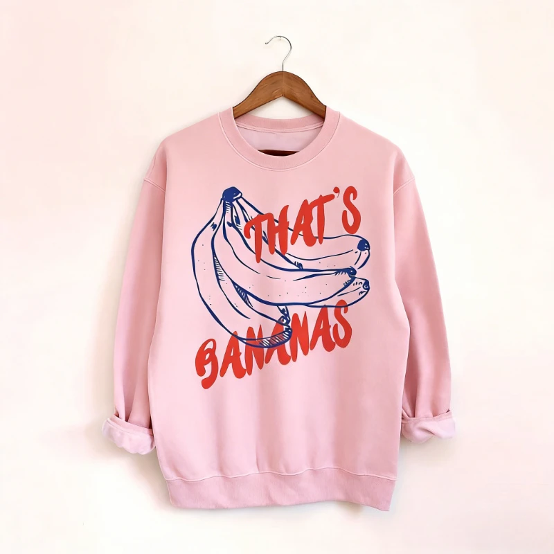 

Banana Sweatshirt Bananas Crewneck Food Sportswear T Fruit Pullover Funny Food Shirt Retro Sweatshirt Vintage Aesthetic Food Pun