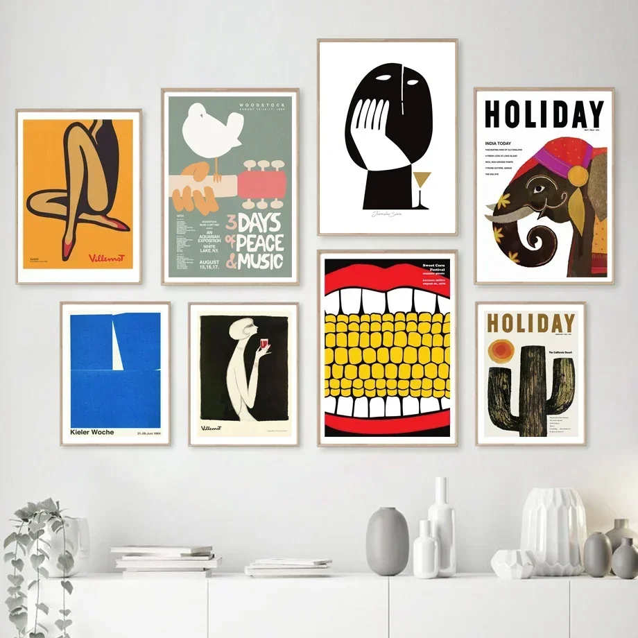 Bauhaus Herman Miller Woodstock Sailing Travel California Wall Art Canvas Painting Nordic Poster Print Picture Living Room Decor