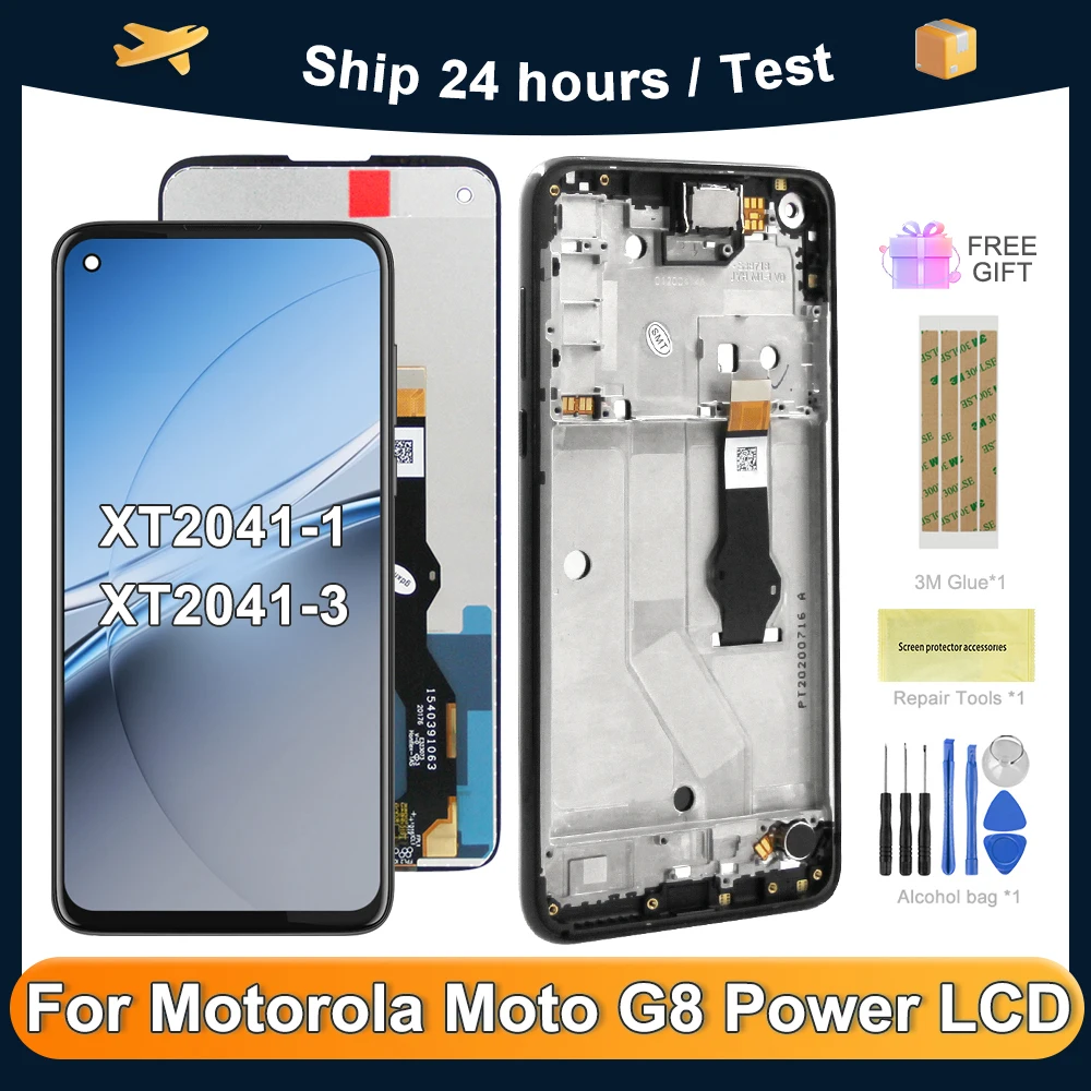 6,4 'OEM для Motorola Moto G8 Power XT2041-1 XT2041-3 ЖК-дисплей с цифровым преобразователем сенсорного экрана в сборе, замена для Moto G8 Power