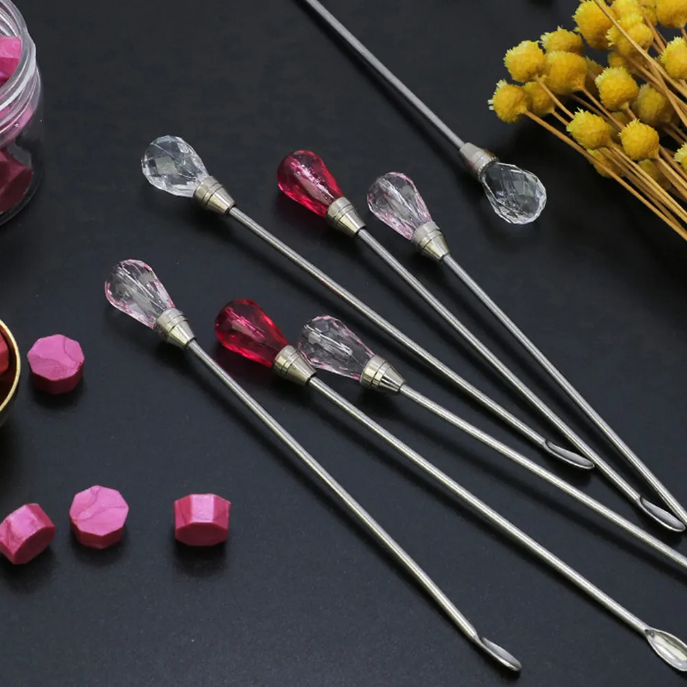 1Set High Quality Sealing Wax Stirring Sticks Chic Delicate Design Wax Seal Supplies for Home Craft Enthusiasts Quick Melt