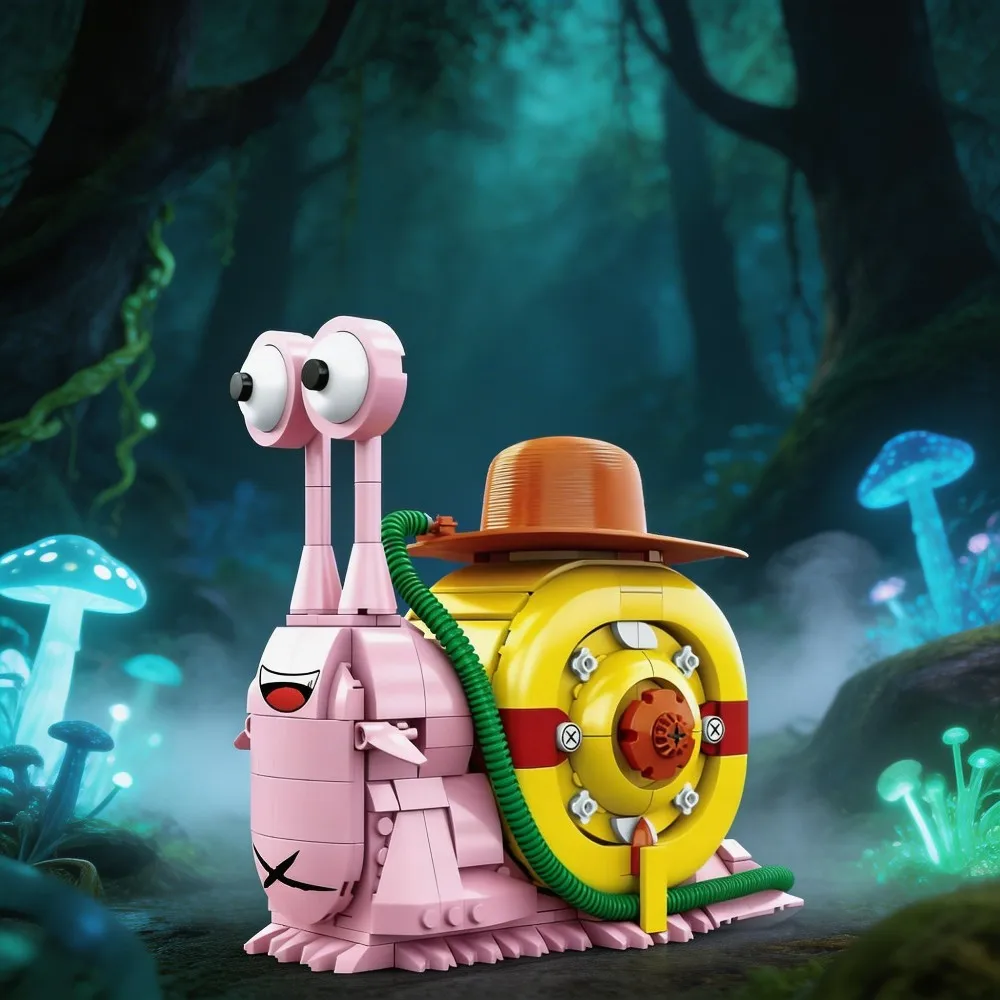 

GSF Snail Insect Model Building Block Phone Bug Series Bricks Set Construction Toy For Children Desk Home Decoration