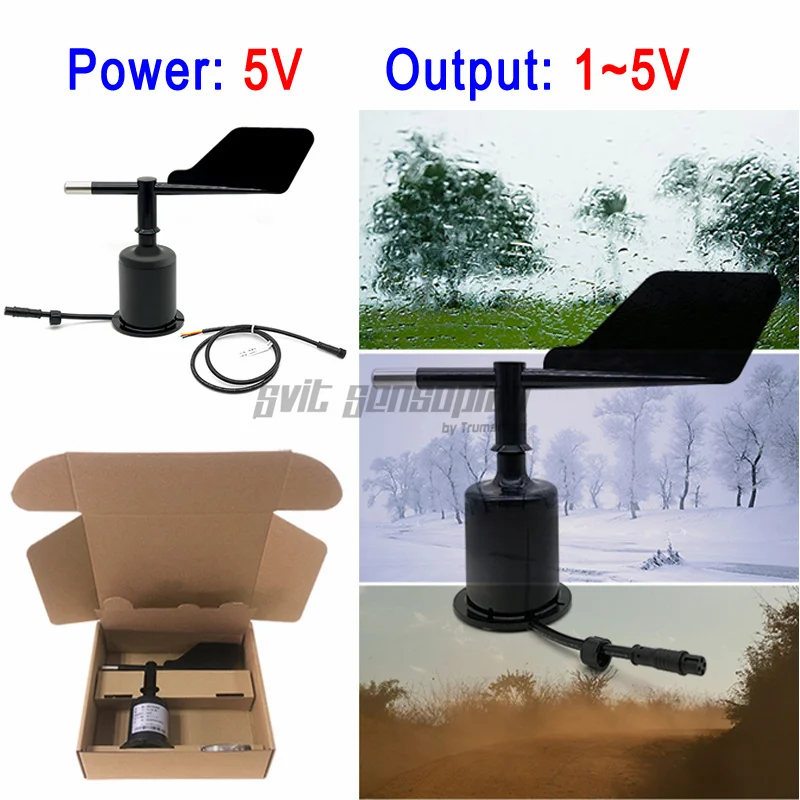 

Trumsense STTWD515 Wind Direction Sensor DC 5V 1 to 5V Output Uses a Precision Angle Sensor to Realize the High Precision