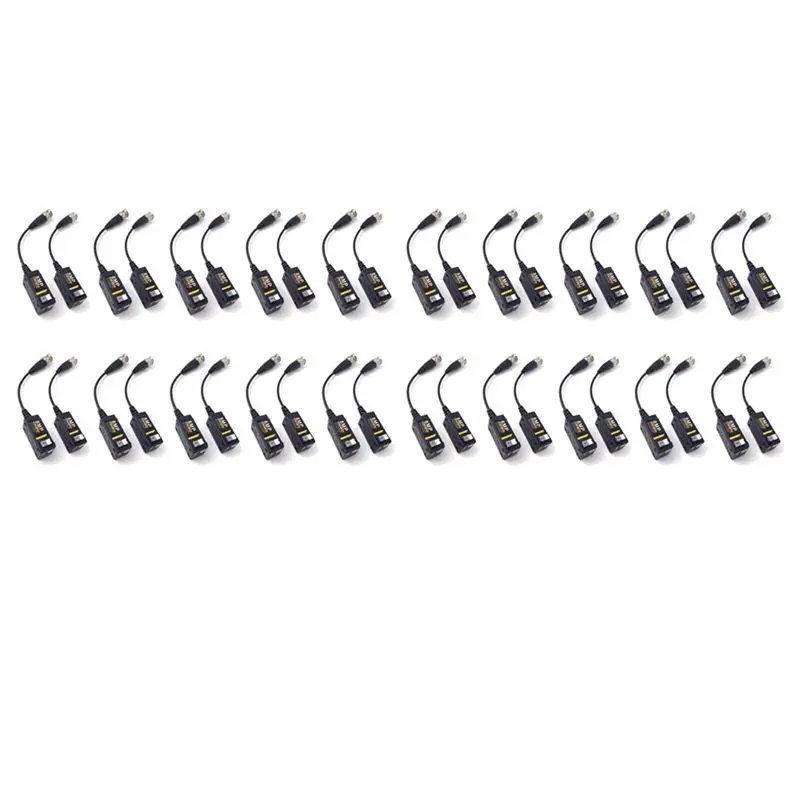 Efficient 20 Pairs HD BNC Video Balun 8MP 1080P 720P Transceivers UTP Cat5 HD CVI TVI AHD For CAMERA