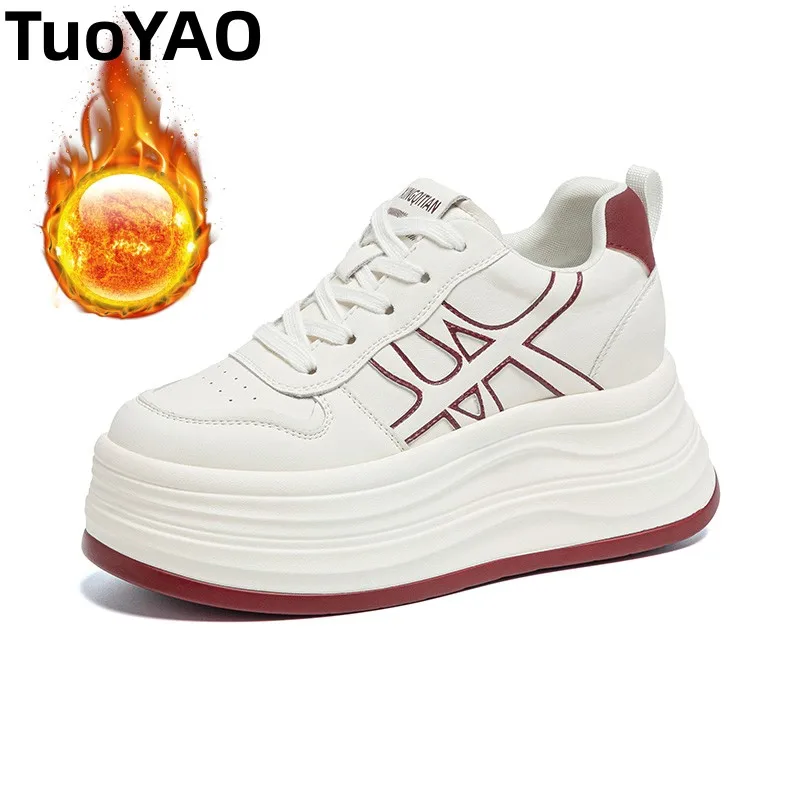 

9cm Platform Sneakers for Women Chuny Sneakers Wedge Heel Comfortable Walking Shoeswhite Travel Casual Shoes Autumn