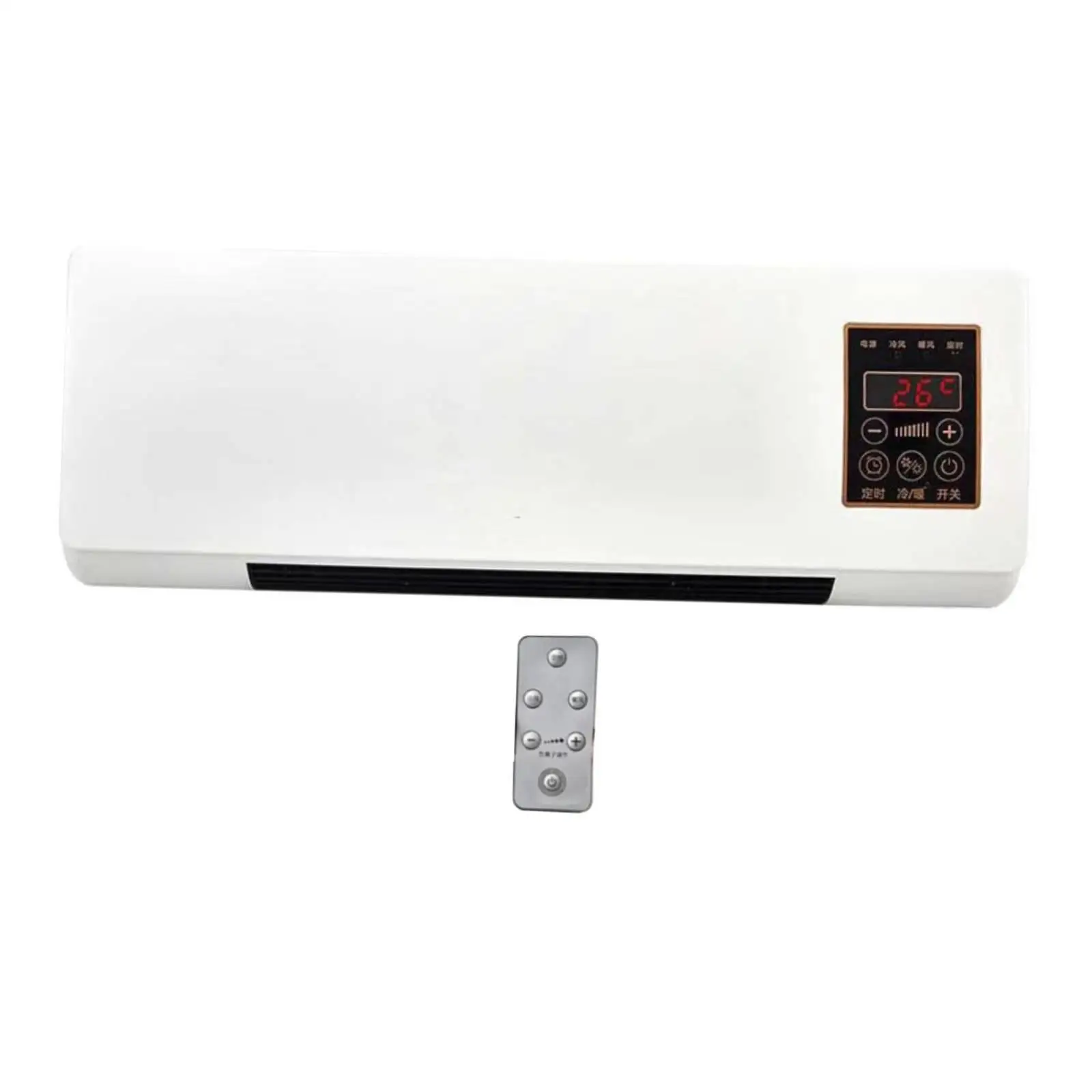 Mini Wall Air Conditioner Ductless Heat Pump Smart Timer Quiet ABS Split Cooler Heater for Bedroom Living Room Office