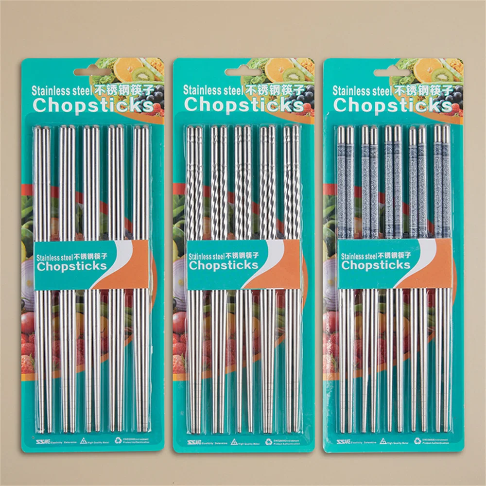 Adult Chopsticks Elegant Printed Chopsticks Comfortable Reusable Stainless Steel Utensils Dining Experience High-demand Durable