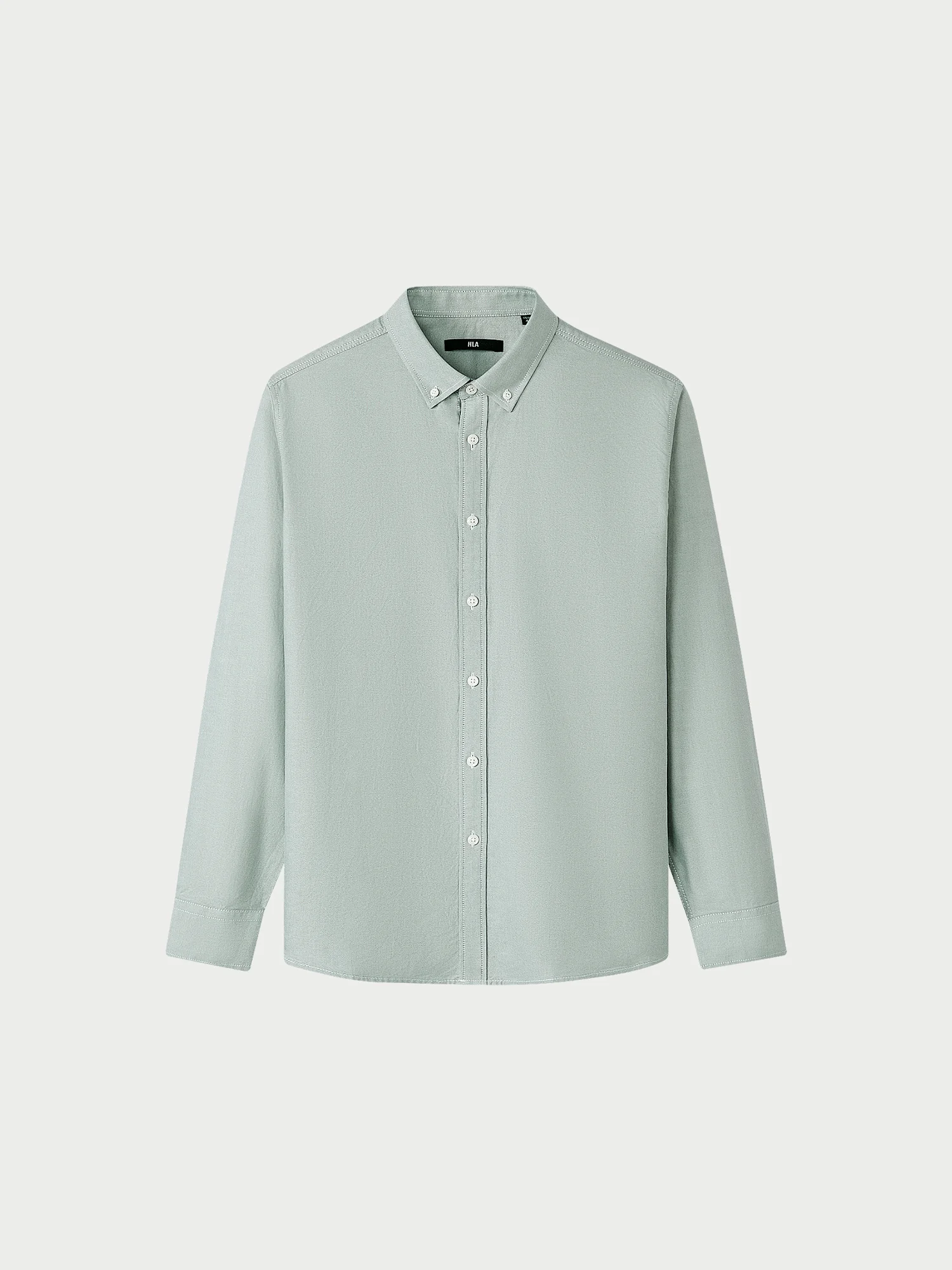 Pure Cotton Oxford Cloth Long Sleeve Shirt Men's Outerwear Style Fashionable Urban Youth Casual Button up Standard Fit Shirt