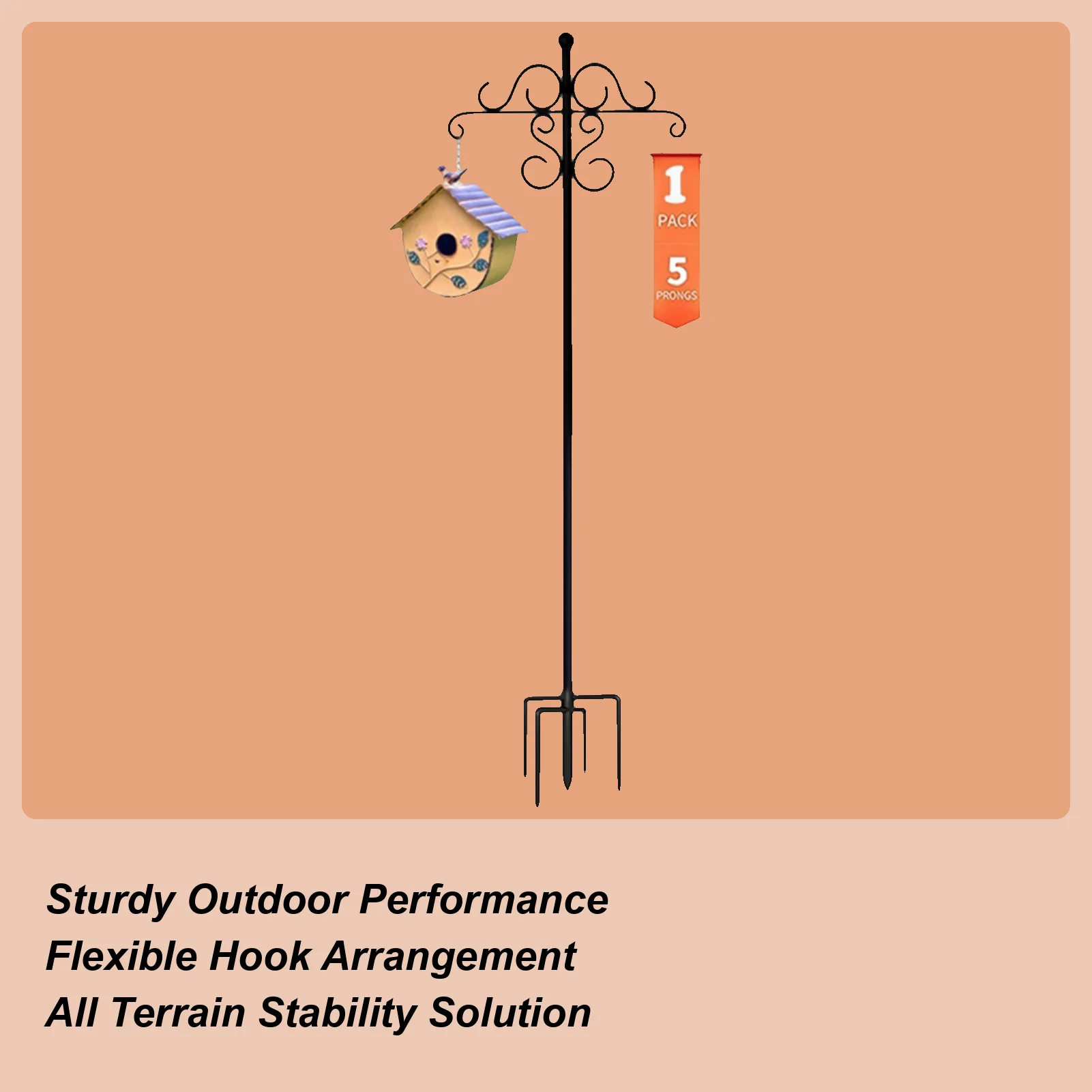 

Полюс для кормушки для птиц, подставка для кормушки для диких птиц, несущая способность на заднем дворе, вешалка для наблюдения за дикой природой, для наружного двора, сада