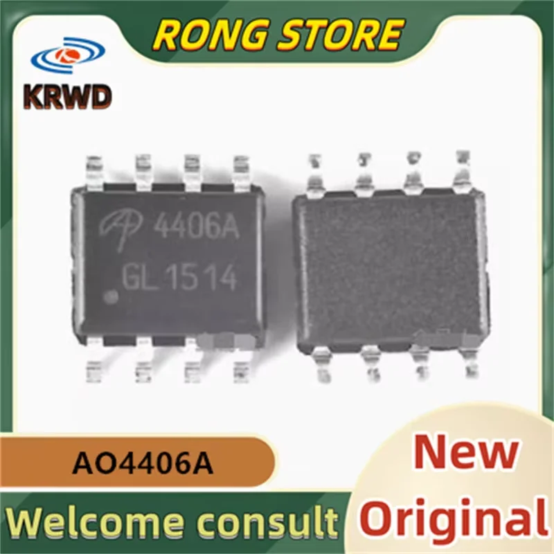 (50PCS)  4406A New and Original Chip IC AO4406A  AO4406  4406 MOSFET SOP-8