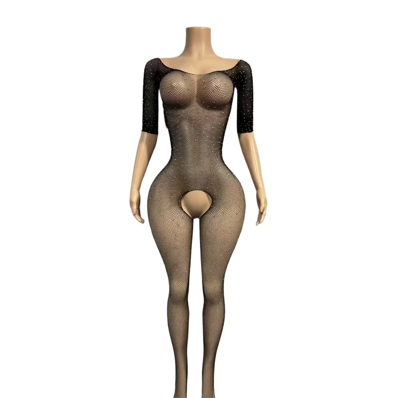 

Lingeries for Woman Open Crotch Bodystocking Erotic Sleeveless Underwear Crotchless Catsuit Fishnet Bodysuit Costume