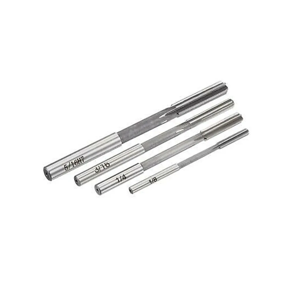 4 Pieces H7 HSS Chucking Reamer Set 1/8