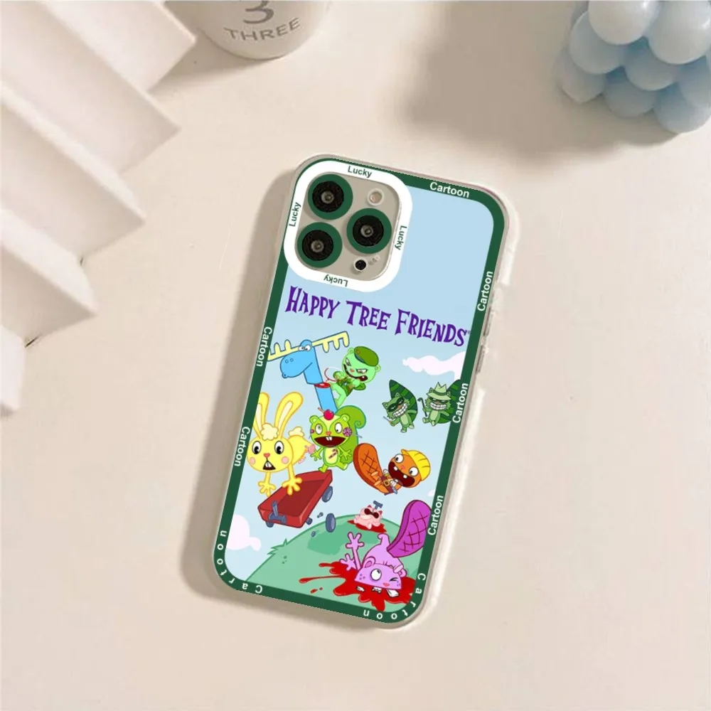 Cute Cartoon Happy tree friends Phone Case For iPhone 12 11 13 14 Pro Max XR XS Max X SE2020 7 8 Plus Case