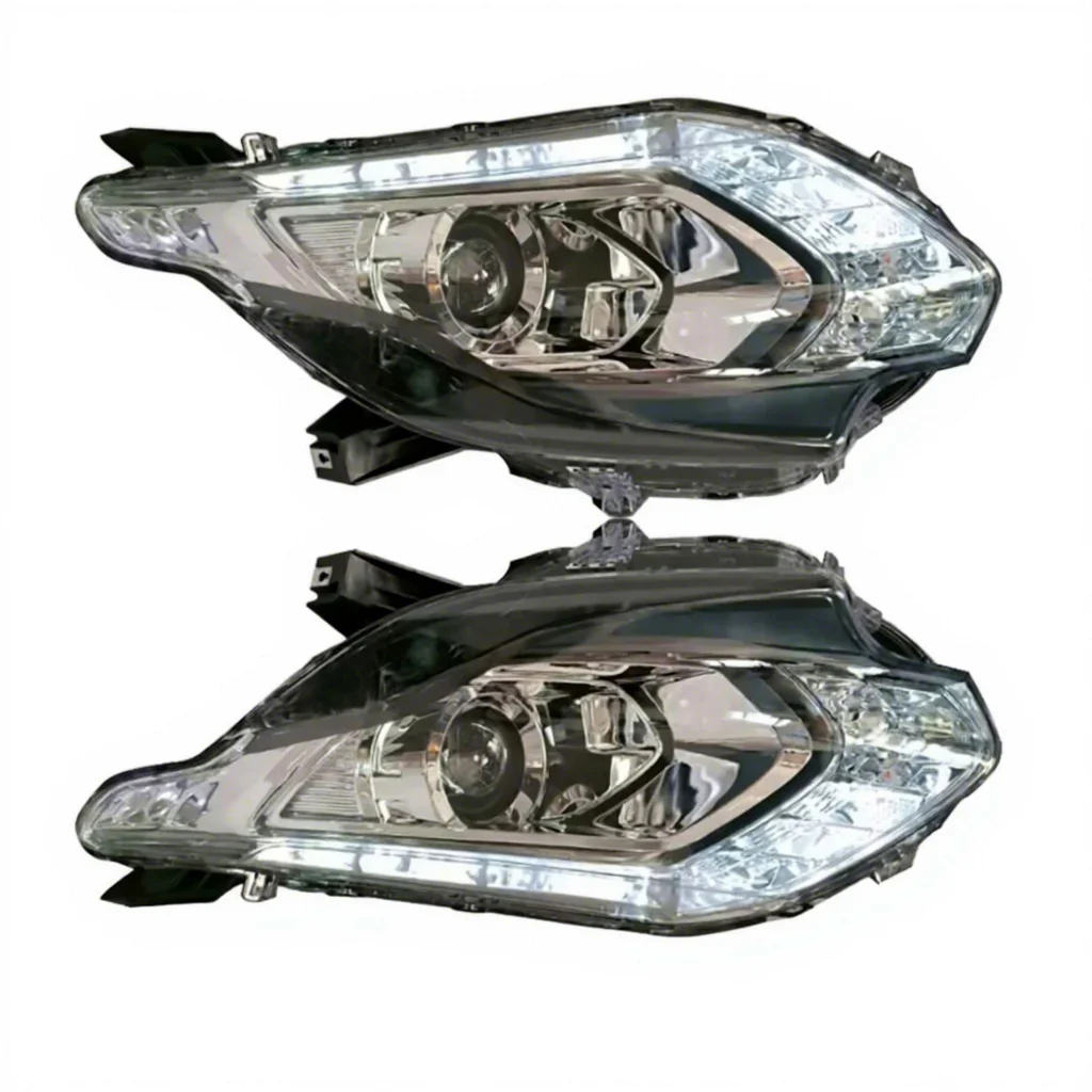 For Mitsubishi Triton MQ 2015-2018 Headlights Fitted With Turbine Bi Projectors, Switchback LED DRL White Amber Halo Rings