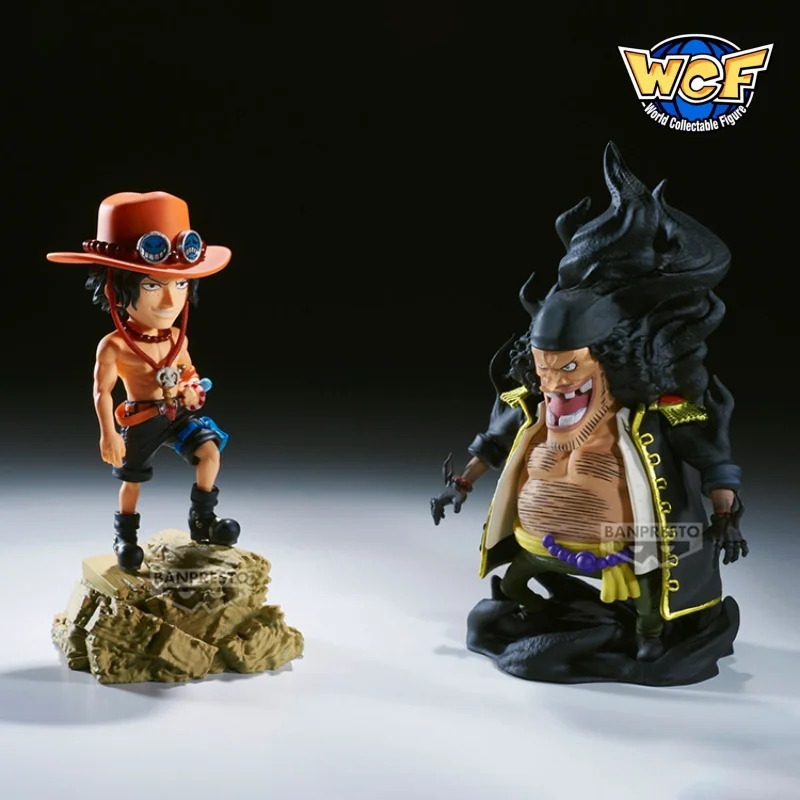 En Stock, 8cm, Original Bandai Banpresto, One Piece Ace Vs Blackbeard Wcf Story Duel Series, figura de Anime, juguete, modelo de adorno de escritorio