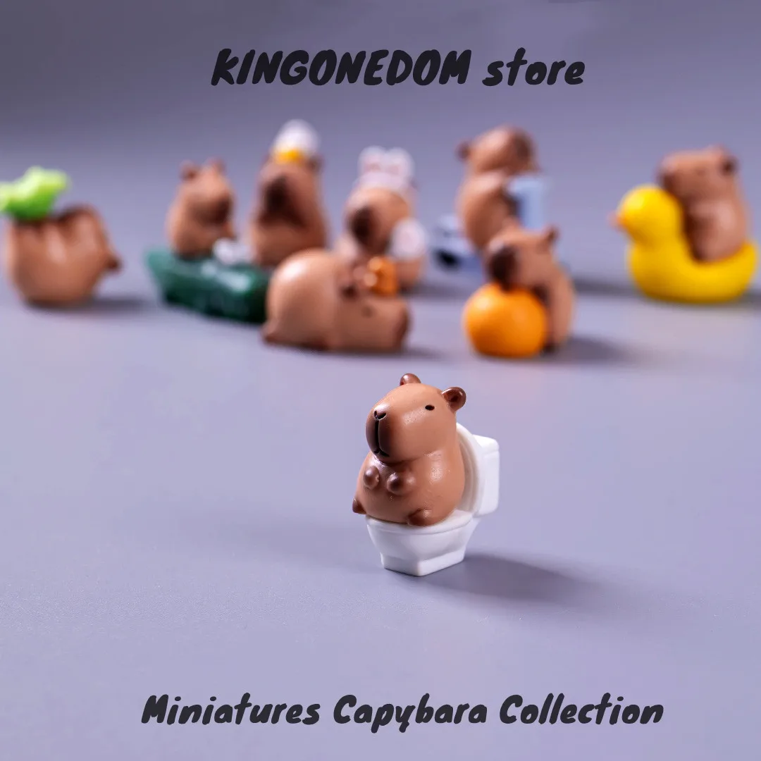 12 قطعة مجموعة كابيبارا المصغرة كابيبارا كاواي ديكور المنزل مكتب الديكور اكسسوارات ديكور المناظر الطبيعية الصغيرة #3