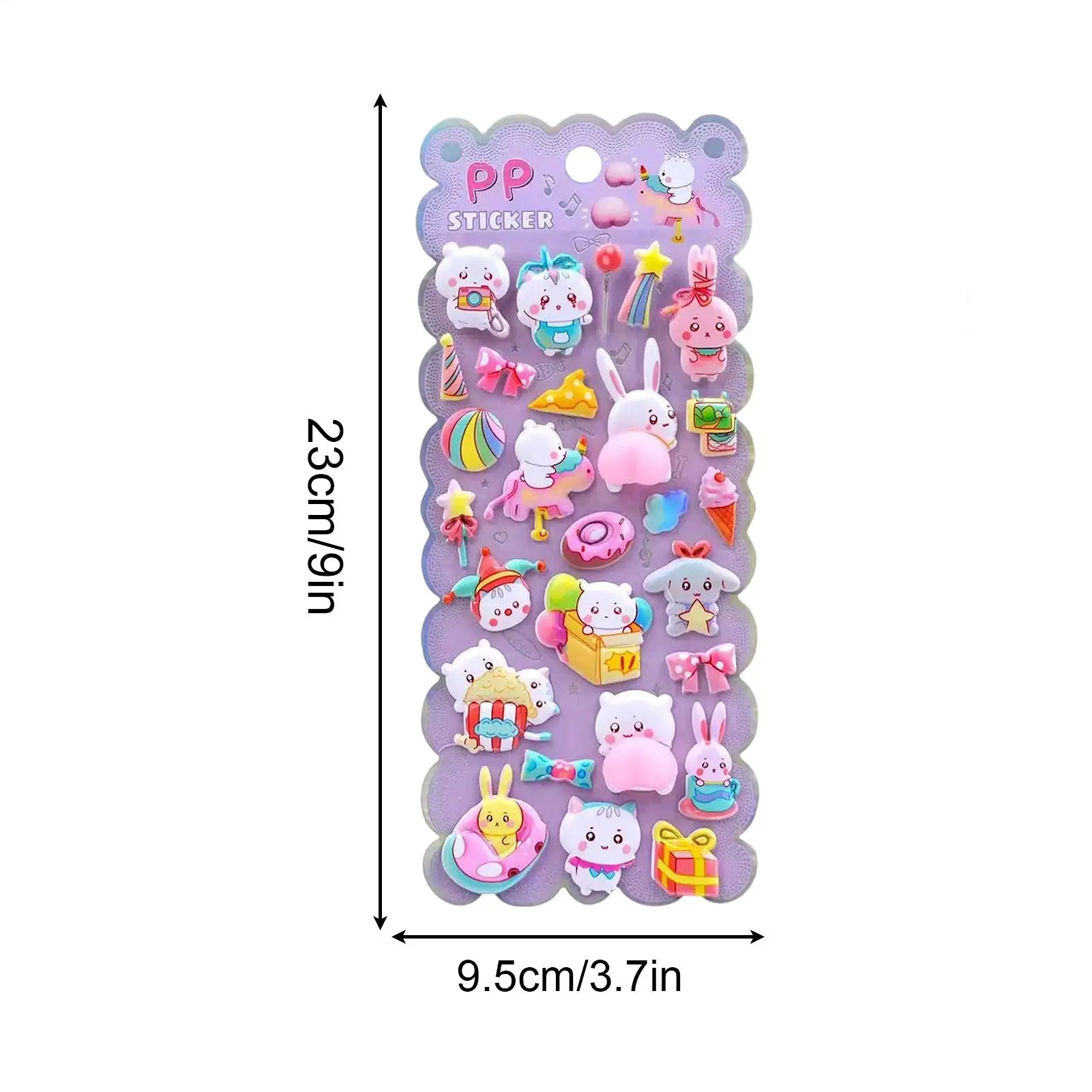 ملصقات ثلاثية الأبعاد لطيفة من مادة PVC مضحكة وقابلة لإعادة الاستخدام وقابلة للإزالة للأطفال لحفلات الفصول الدراسية وأعياد الميلاد وعيد الميلاد والمنزل #6