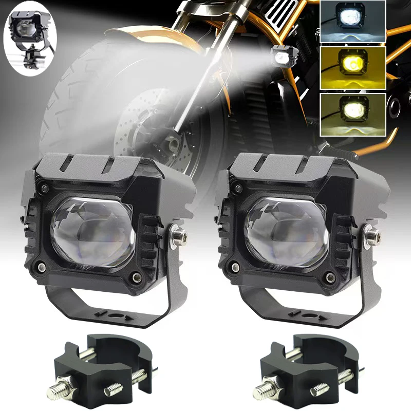 

Bright LED Motorcycle Lens Spotlight Fog Signal Indicator Light Demon Eye 12V 24V For Dirt Bike Car Trucks SUVs UTV ATV
