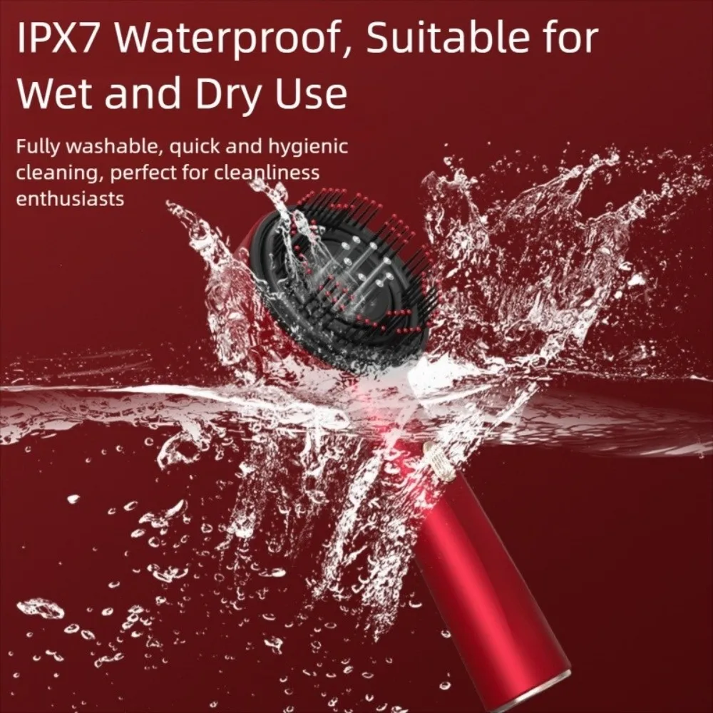 

Электрическая вибрационная массажная расческа для волос, аппликатор для масла, массажная щетка для роста волос, расслабляющая кожа головы, расческа для расслабления красного света, красный свет, расческа для волос