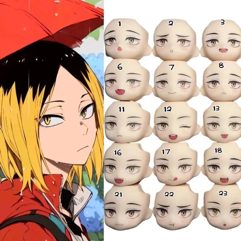 Kodzuken OB11 Water Sticker Faceplate GSC Removable Handmade Anime Cosplay DIY Doll Accessories