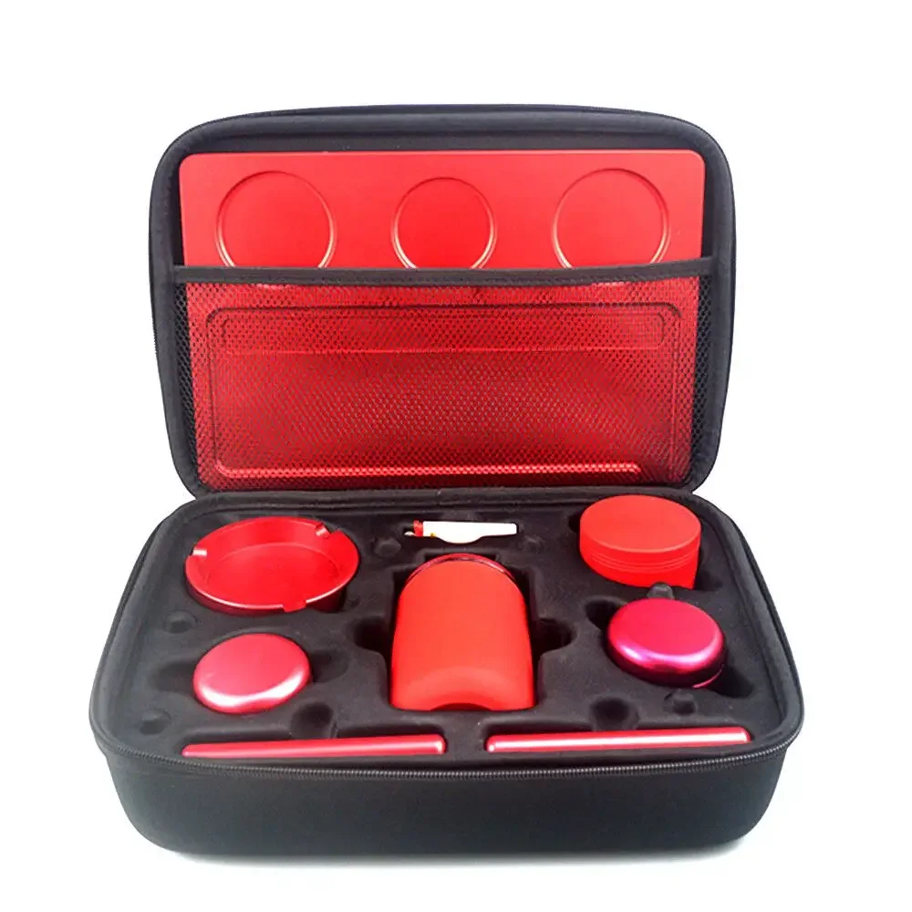 ขวดที่เขี่ยบุหรี่พร้อมถาดกลิ้งอลูมิเนียมอุปกรณ์เสริมการสูบบุหรี่